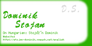 dominik stojan business card